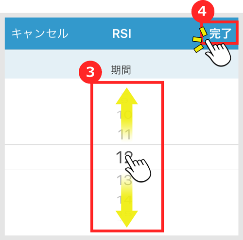 指標の期間を設定