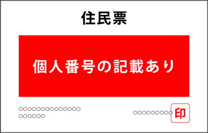 住民票（個人番号の記載あり）