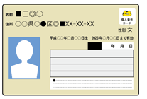個人番号カード(表面)