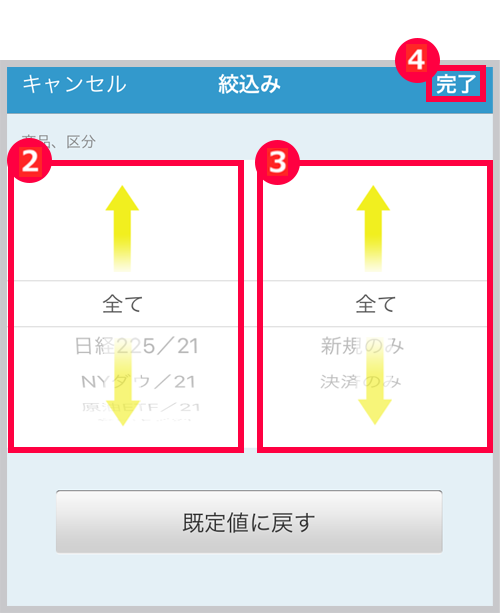 マネースクエアCFD注文一覧