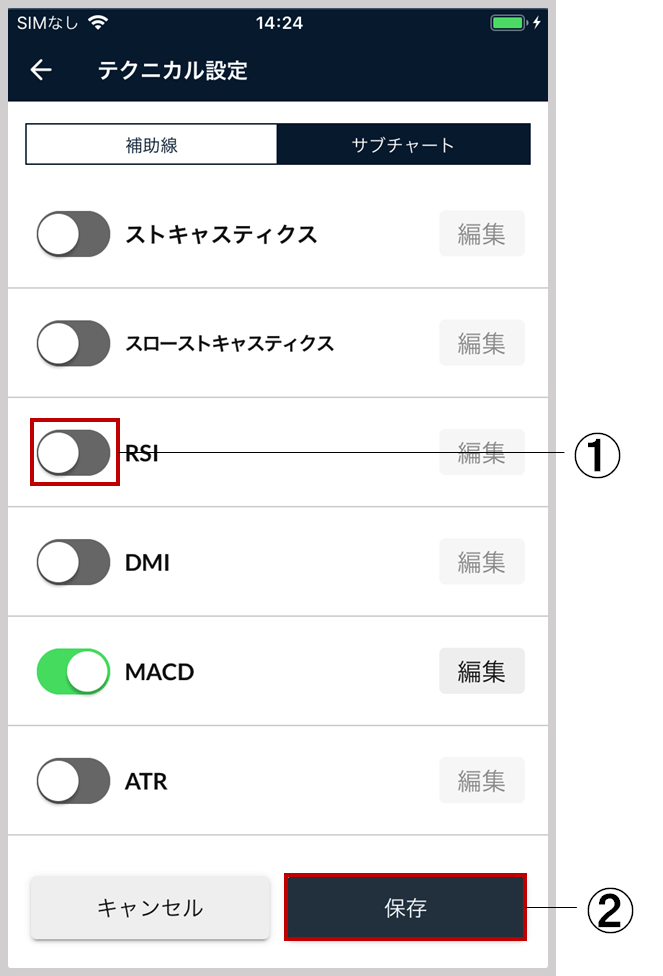 指標の期間を設定
