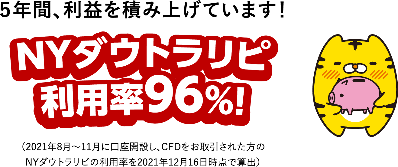 NYダウトラリピ利用率96％