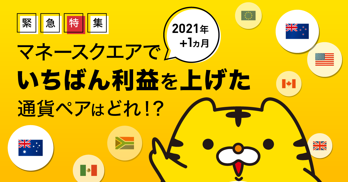 マネースクエアでいちばん利益を上げた通貨ペアはどれ!?