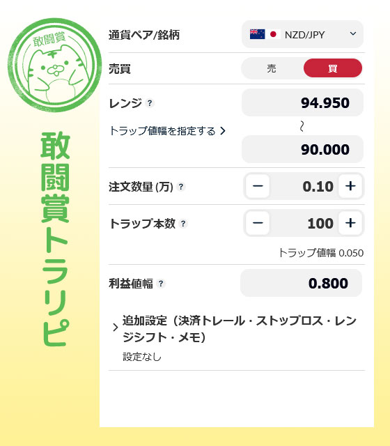 敢闘賞トラリピ