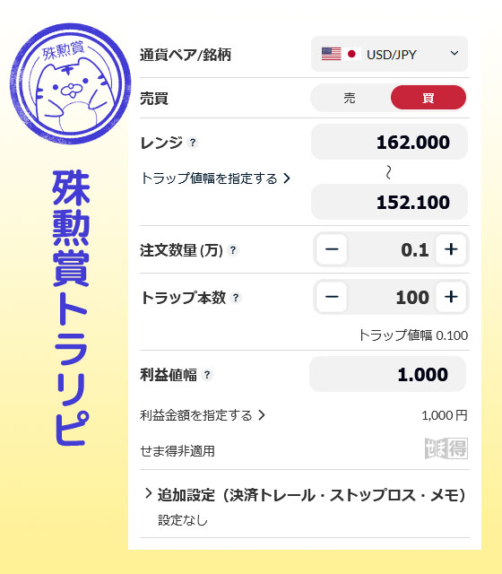殊勲賞トラリピ