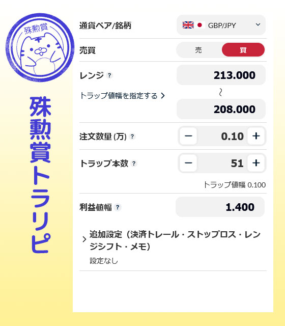 殊勲賞トラリピ