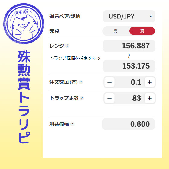 殊勲賞トラリピ