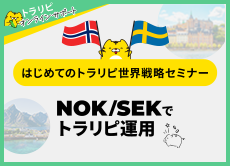 【WEB】はじめてのトラリピ世界戦略セミナー『NOK/SEK<ノックセック>でトラリピ運用』