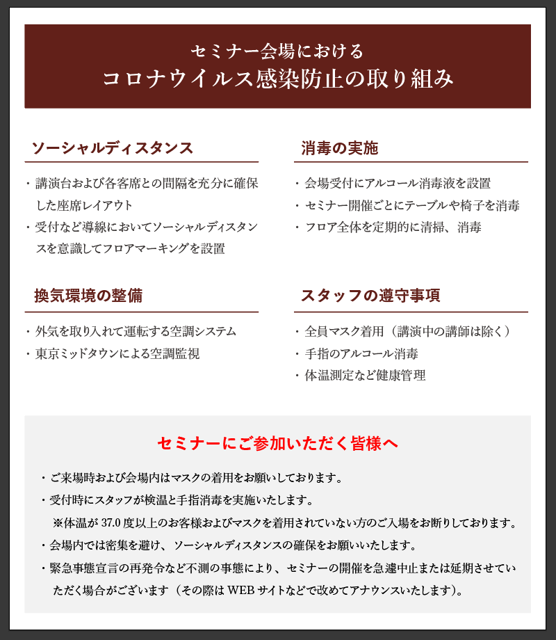 コロナ感染拡大防止の取り組み